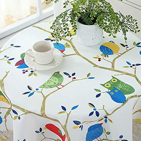 Tablecloths Elegant And Luxurious Modern Wipeable Vinyl Plastic Tablecloth Blended Wipe Clean Round Table Cover Rectangular Tablecloth For Dinning Tabletop Decor 5 Colors